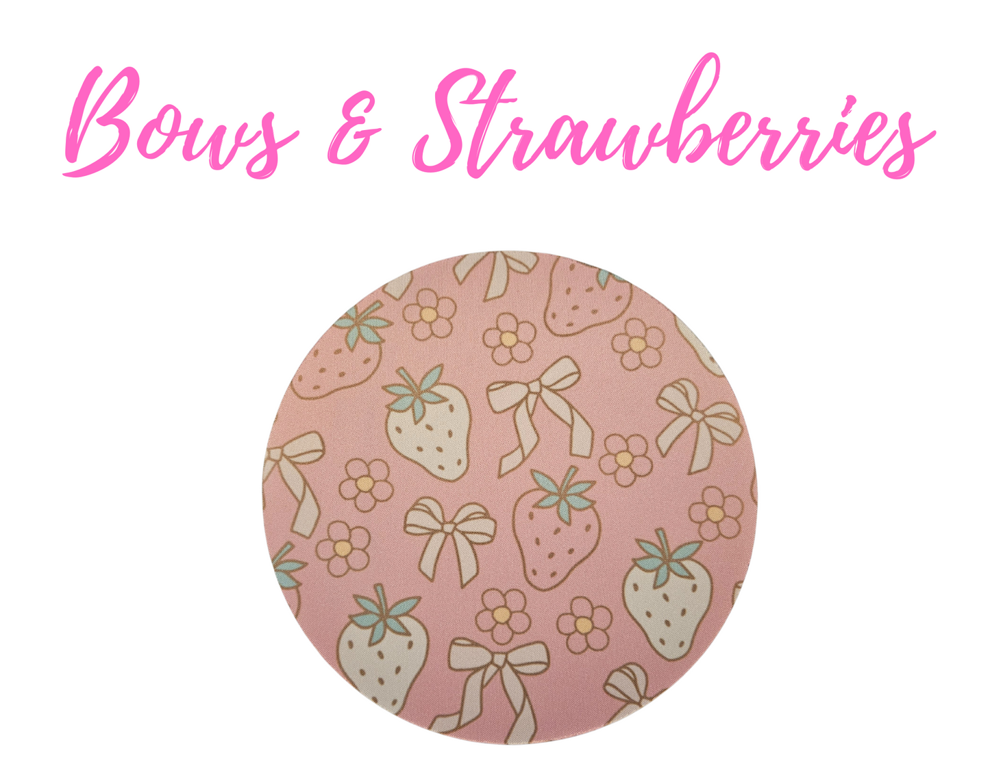 Bows & Strawberries Mouse Pad