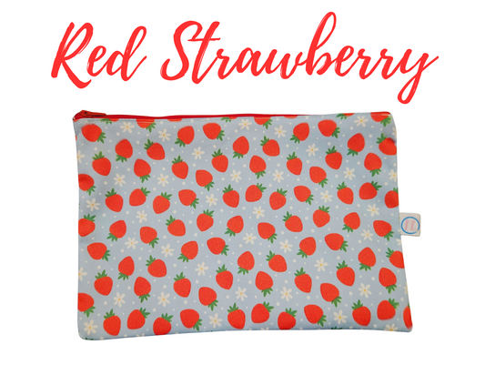 Red Strawberry Zipper Bag